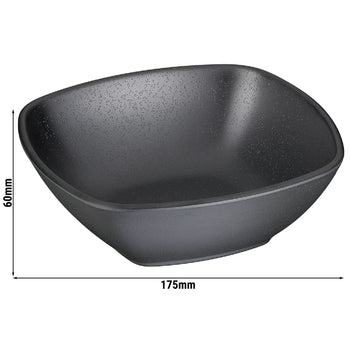 (6 sztuk) Miseczki - ZEN - melamina - 0,5 litra - 175 x 175 mm - czarne - Prime Gastro