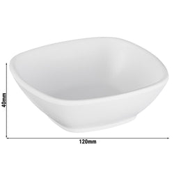 (6 sztuk) Miseczki - ZEN - melamina - 0,2 litra - 120x120 mm - białe