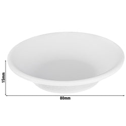 (24 sztuki) Miseczki do dipów - ZEN - melamina - 30 ml - Ø 80 mm - białe