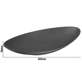 (6 sztuk) Miska - ZEN - melamina - 0,6 litra - 305 x 175 mm - czarna - Prime Gastro