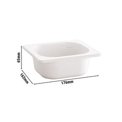 (6 sztuk) Pojemniki melaminowe GN 1/6 - ECOLINE - 0,8 litra - wysokość: 65 mm