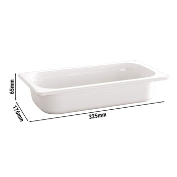 (6 sztuk) Pojemniki melaminowe GN 1/3 - ECOLINE - 2 litry - wysokość: 65 mm - Prime Gastro