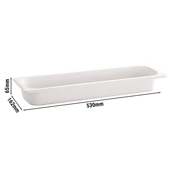 (6 sztuk) Pojemniki melaminowe GN 2/4 - ECOLINE - 3 litry - wysokość: 65 mm - Prime Gastro