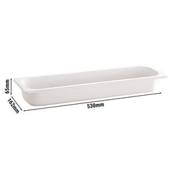 (6 szt.) Pojemnik GN z melaminy - GN 2/4 - 65mm - Biały - ECOLINE - Pojemność:3L
