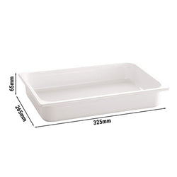 (6 sztuk) Pojemniki melaminowe GN 1/2 - ECOLINE - 3,4 litra - wysokość: 65 mm