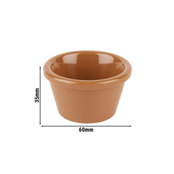 (24 sztuki) Miseczki do dipów - CASUAL - melamina - 40 ml - Ø 60 mm - terakota