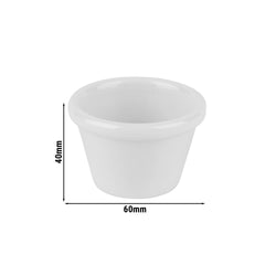 (24 sztuki) Miseczki do dipów - CASUAL - melamina - 50 ml - Ø 60 mm - białe