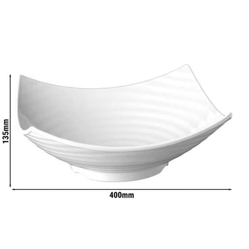 (6 sztuk) Miska - GLOBAL BUFFET - melamina - 5 litrów - 400 x 400 mm - biała - Prime Gastro