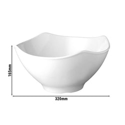 (6 sztuk) Miska - GLOBAL BUFFET - melamina - 4,5 litra - 320x320 mm - biała