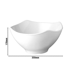 (6 sztuk) Miska - GLOBAL BUFFET - melamina - 6 litrów - 350 x 350 mm - biała