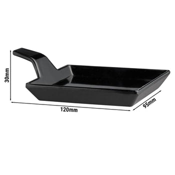 (24 sztuki) Talerzyki na przekąski - FLYING BUFFET - melamina - 120 x 95 mm - z uchwytem do przenoszenia - Prime Gastro