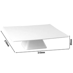 Taca do serwowania i do ciast - CASUAL - melamina - 310 x 310 mm - kwadratowa - wysokość: 80 mm