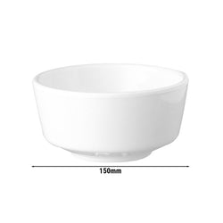 (6 sztuk) Miska - FLOAT - Melamina - 0,7 litra - Ø 150 mm - Biały