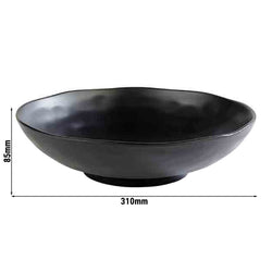 (6 sztuk) Miska - ZEN - melamina - 2,5 litra - Ø 310 mm - czarna