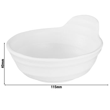 (6 sztuk) Miska - ZEN - Melamina - 0,15 litra - Ø 115 mm - Czarny - Prime Gastro