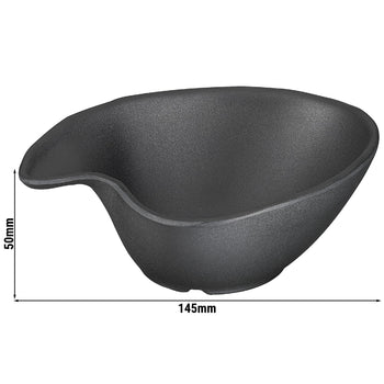 (6 sztuk) Miseczki - ZEN - melamina - 0,2 litra - 145 x 125 mm - czarne - Prime Gastro