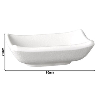 (6 sztuk) Miseczki do dipów - ZEN - melamina - 50 ml - 90 x 70 mm - białe - Prime Gastro