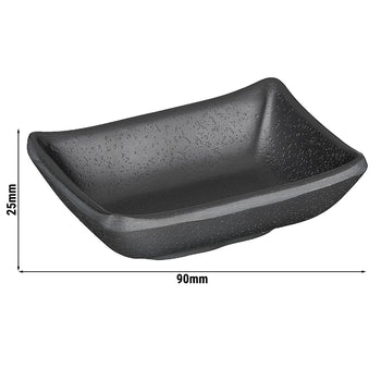 (6 sztuk) Miseczki do dipów - ZEN - melamina - 50 ml - 90 x 70 mm - czarne - Prime Gastro