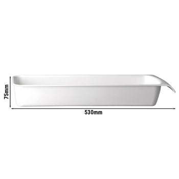 (6 sztuk) Miski GN 2/4 - CASCADE - melamina - 3,65 litra - głębokość: 75 mm - Prime Gastro