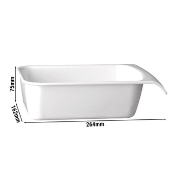 (6 sztuk) Miseczka GN 1/4 - CASCADE - melamina - 1,5 litra - głębokość: 75 mm - Prime Gastro
