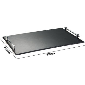 (6 sztuk) Taca GN 1/1 - SLATE - melamina - wysokość: 60 mm - z uchwytami - Prime Gastro