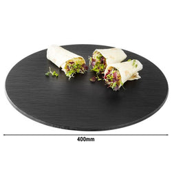 (6 sztuk) Taca - SLATE - melamina - Ø 400 mm - wysokość: 10 mm