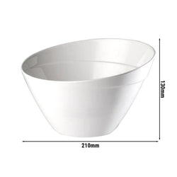 (6 sztuk) Miska - BALANCE - melamina - 1,5 litra - Ø 210 mm - biała