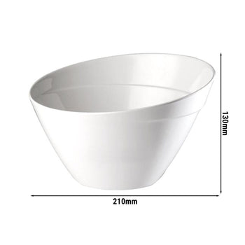 (6 sztuk) Miska - BALANCE - melamina - 1,5 litra - Ø 210 mm - biała - Prime Gastro