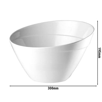 (6 sztuk) Miska - BALANCE - melamina - 5 litrów - Ø 300 mm - biała - Prime Gastro
