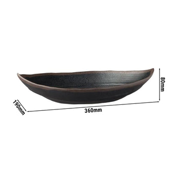 (6 sztuk) Liść miseczka - MARONE - melamina - 0,4 litra - czarny/brązowy - Prime Gastro