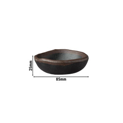(12 sztuk) Miseczki do dipów - MARONE - melamina - 50 ml - Ø 85 mm - czarno - brązowe