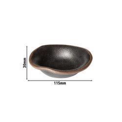 (12 sztuk) Miseczki do dipów - MARONE - melamina - 40 ml - Ø 115 mm - czarno - brązowe