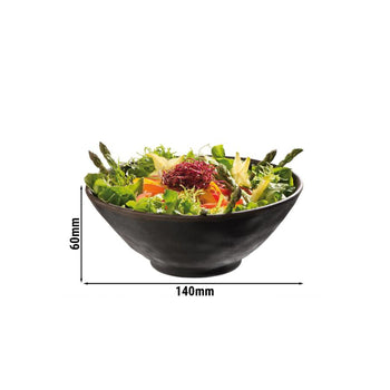 (6 sztuk) Miska - MARONE - Melamina - 0,3 litra - Ø 140 mm - czarny/brązowy - Prime Gastro