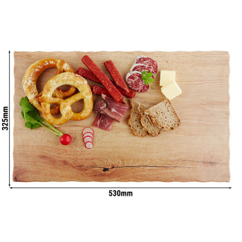 (6 sztuk) Taca GN 1/1 - OAK LIGHT - melamina - wysokość: 15 mm - Prime Gastro