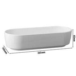 (6 sztuk) Miska - CASUAL - melamina - 1 litr - owalna - biała