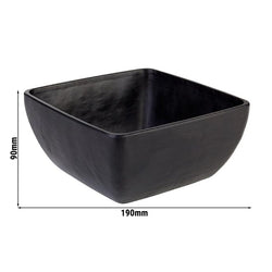 (6 sztuk) Miska - SLATE - melamina - 1,5 litra - 190x190 mm - czarna