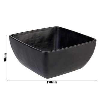 (6 sztuk) Miska - SLATE - melamina - 1,5 litra - 190x190 mm - czarna - Prime Gastro