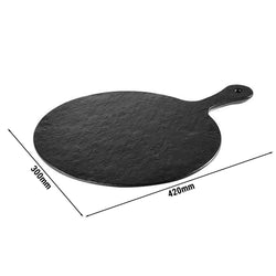 (6 sztuk) Taca - SLATE ROCK - melamina - średnica 300 mm - wysokość: 15 mm