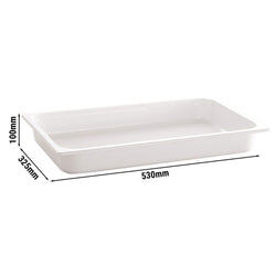 (6 sztuk) Pojemniki melaminowe GN 1/1 - ECOLINE - 10,6 litra - wysokość: 100 mm