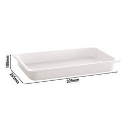(6 sztuk) Pojemniki melaminowe GN 1/2 - ECOLINE - 4,7 litra - wysokość: 100 mm