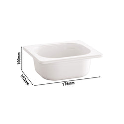 (6 sztuk) Pojemniki melaminowe GN 1/6 - ECOLINE - 1 litr - wysokość: 100 mm