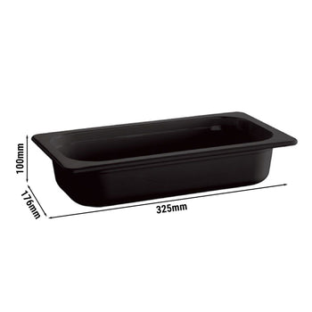 (6 sztuk) Pojemniki melaminowe GN 1/3 - ECOLINE - 2,7 litra - wysokość: 100 mm - Prime Gastro