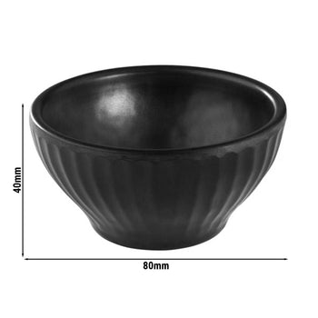 (6 sztuk) Miseczki - AIKO - melamina - 70 ml - Ø 80 mm - czarne - Prime Gastro