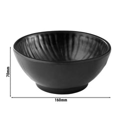 (6 sztuk) Miska - AIKO - melamina - 0,6 litra - Ø 160 mm - czarna
