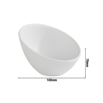 (6 sztuk) Miseczki - ZEN - melamina - 80 ml - Ø 100 mm - białe - Prime Gastro
