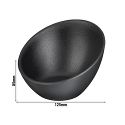 (6 sztuk) Miseczki - ZEN - melamina - 0,15 litra - Ø 125 mm - czarne
