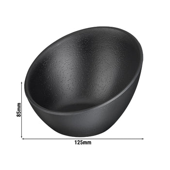 (6 sztuk) Miseczki - ZEN - melamina - 0,15 litra - Ø 125 mm - czarne - Prime Gastro