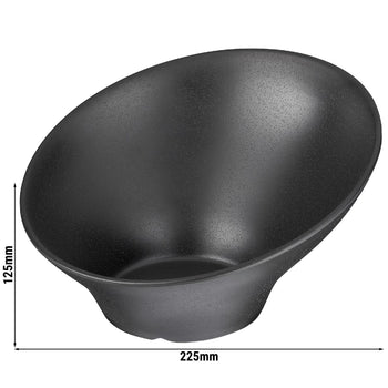 (6 sztuk) Miseczki - ZEN - melamina - 0,8 litra - Ø 225 mm - czarne - Prime Gastro