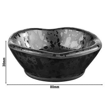 (6 sztuk) Miseczki - GLAMOUR - melamina - 50 ml - Ø 80 mm - czarne - Prime Gastro