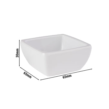 (6 sztuk) Miseczki - PURE - melamina - 50 ml - kwadratowe - białe - Prime Gastro